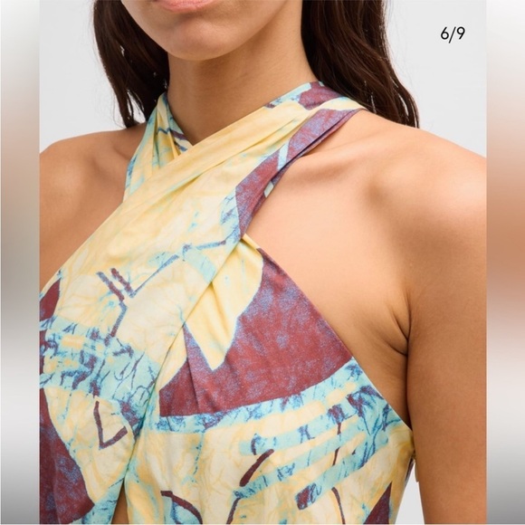 A.L.C. Dress Veronica Poplin Maxi in Carob and Chardonnay - Picture 4 of 13